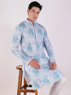 TheKaarigar Resham Radiance Party Kurta Set